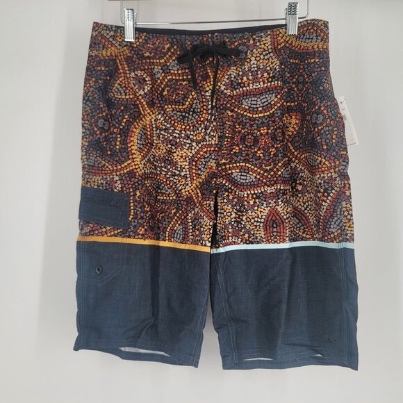 O’Neill Board Shorts Mens 30 Brown Calypso Back Pocket Stretch Swim Surf - Picture 1 of 3